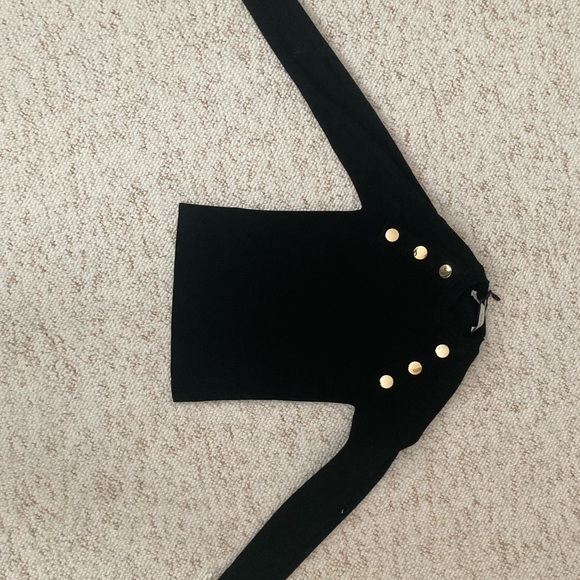 Zara black shirt with gold detailing (size sm) - Picture 1 of 2